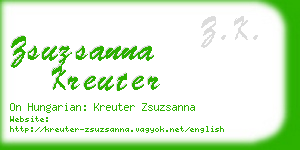 zsuzsanna kreuter business card